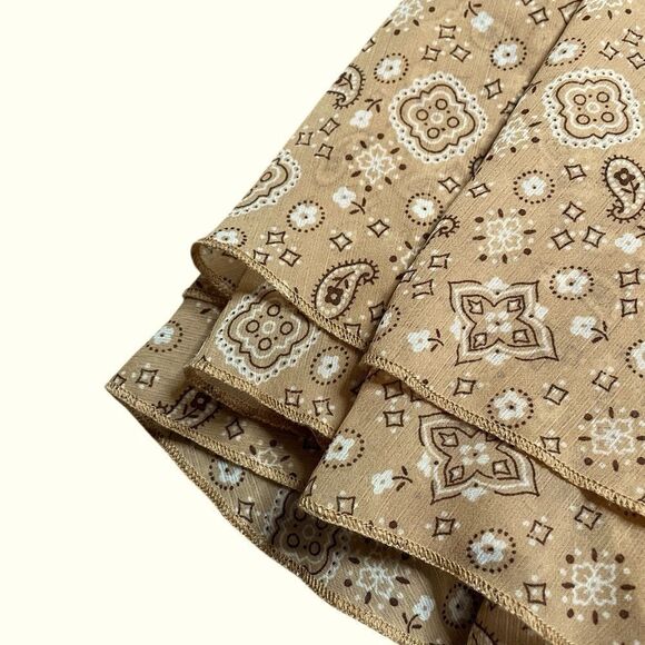 NWT AERIE Wrap Tie Skirt Brown Paisley Size Large - Picture 4 of 9